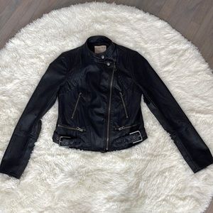 FREE PEOPLE VEGAN LEATHER JACKET